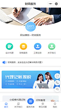 財(cái)政服務(wù)小程序模板【會(huì)計(jì)代理小程序模板】